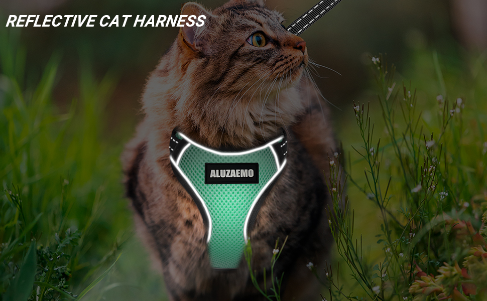 Pet Supplies ALUZAEMO Cat Harness and Leash Set Escape Proof Cat