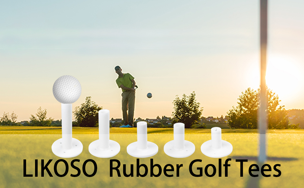 LIKOSO Rubber Golf Tees, Driving Range Rubber Tees for Golf Mats 6 Pcs