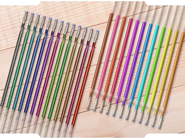 204 Pack Glitter Gel Pens Set ZSCM 100 Colors Pens Include 100 Glitter Pens 4