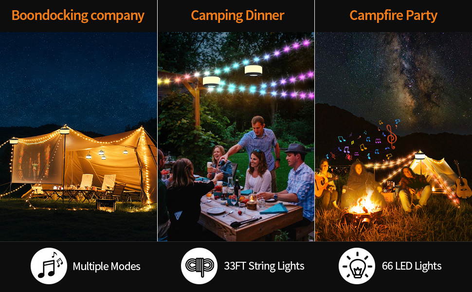 retractable string lights camping
