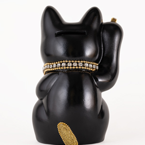 招き猫　黒猫　陶器　カモーン　置物　縁起物 Amazon.co.jp: ご縁猫 富士山(M-SIZE 黒 Black）右手あげ/陶器