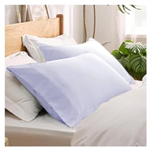 My home store White Pillow Cases 4 Pack - T200 100% Egyptian Cotton Envelop Closure Pillowcases - Hotel Quality Wrinkle Free Soft & Breathable Pillows Cover 16 Cotton Pillowcases
