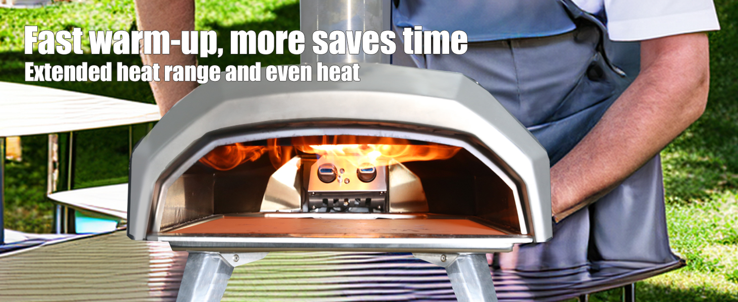 Uniflasy Gas Burner for Ooni Karu 12 Pizza Oven Gas Burner