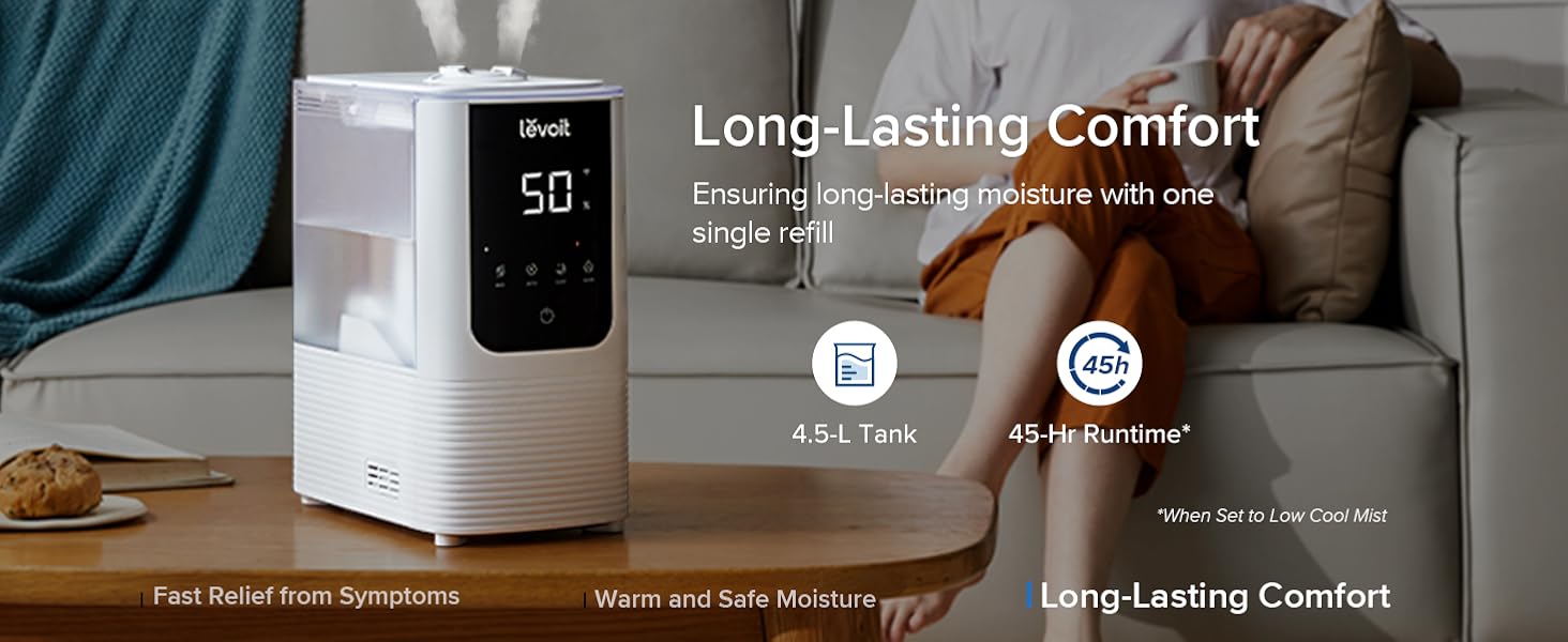 long-lasting comfort with humidifier