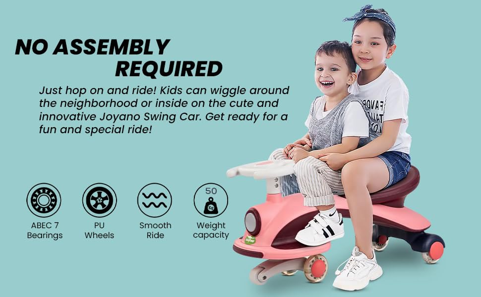 Magic Cars For Kids Baby Swing Car For Kids With Scratch Free Pu Led Wheels &Amp; Led Lights Ride On Toy Kids Car Push Ride On Magic Car For Kids 3 To 8 Years Boys Girls Qt-8066 24 Swing Cars For Kids