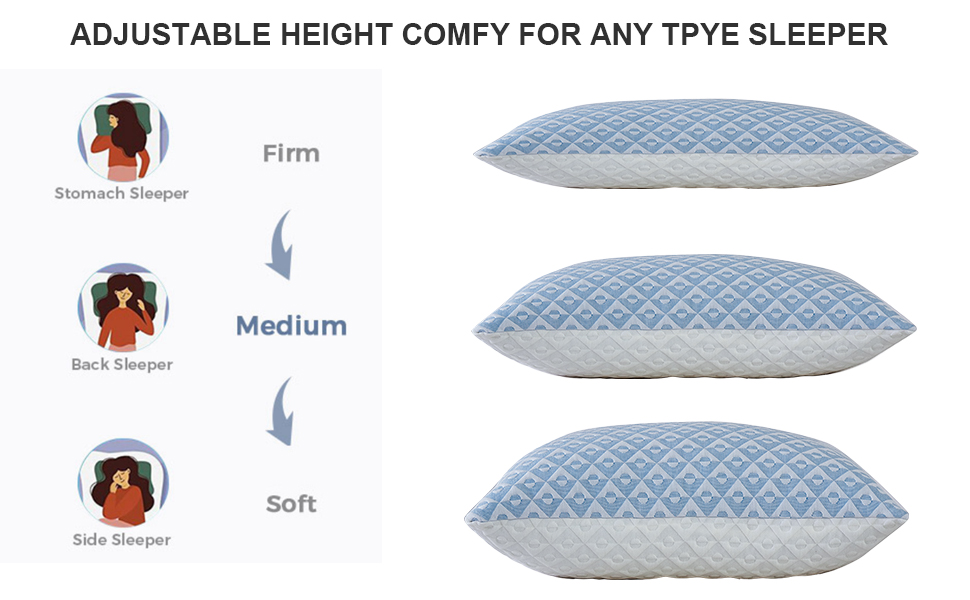 Intoipush Cooling Bed Pillows for Sleeping Memory Foam