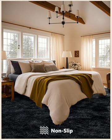 Fluffy Black Grey Blue White Pink Shag Rug Rugs Carpet for Living Bedroom Nursery PlayRoom Dorm