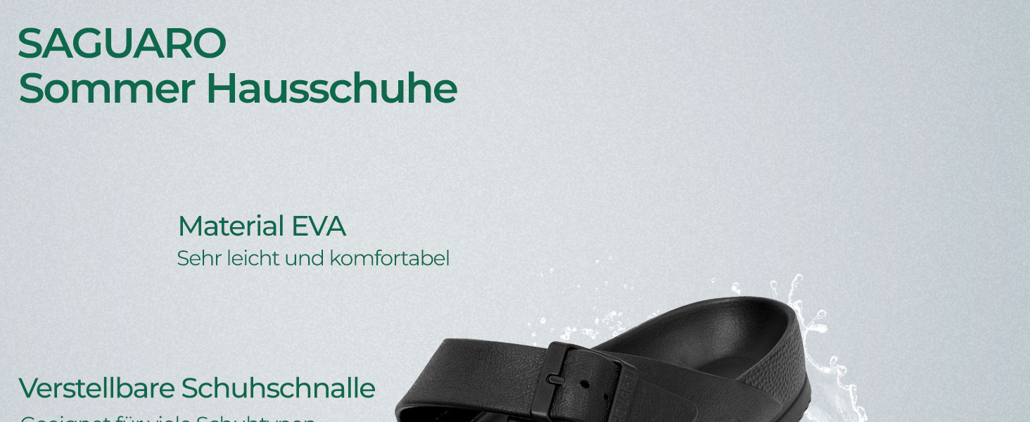 Hausschuhe Herren Damen Leicht Elastisch Pantoletten Badschuhe