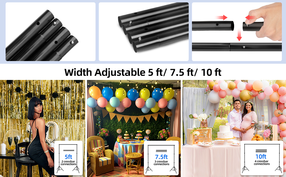 Photo Backdrop Stand, 10x6.5ft Heavy Duty Background Stand for Photoshoot