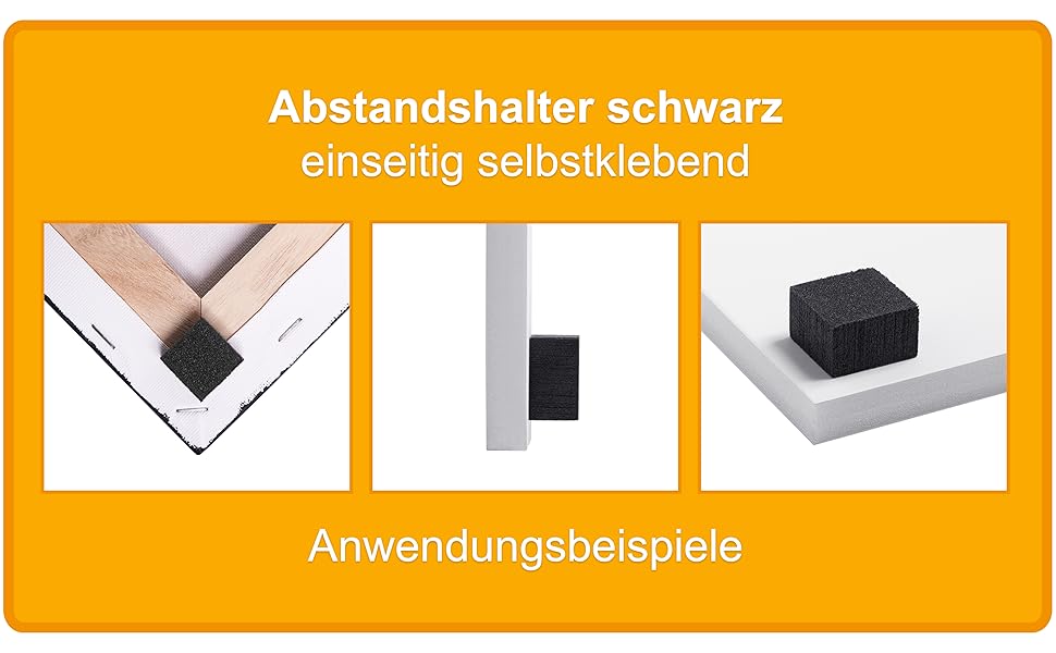 10 Abstandspuffer - Ø 20 mm Höhe 8mm Abstandshalter in Weiß aus Schaumstoff  - selbstklebend von Hang-it | hang-it Webshop