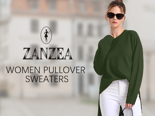 ZANZEA Women's Fall Sweaters 2025 Oversized Loose Long