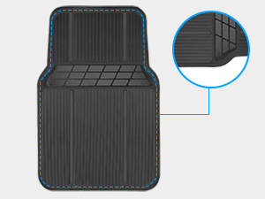 Rubber Floor Mats For Cars Trucks SUVs Universal Trim to Fit