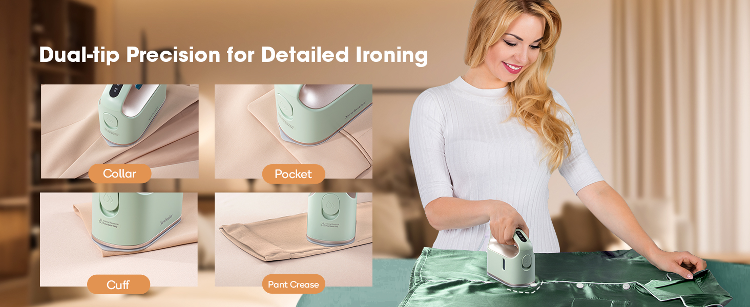 Auto-off steam smart iron for clothes Continuous turbocharged steam