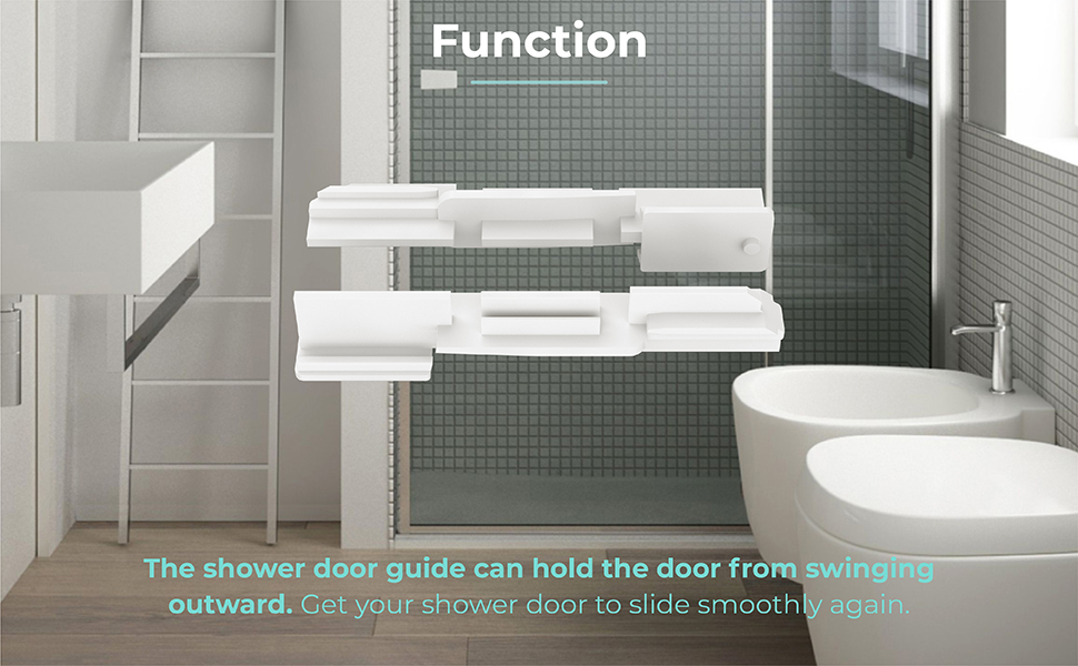 Shuisen Sliding Shower Door Bottom Sill Guide, Glass Shower Door Track