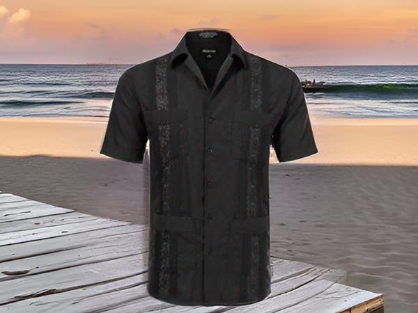 Amazon.com: Allsense Men's Short-Sleeve Button-Down Cuban