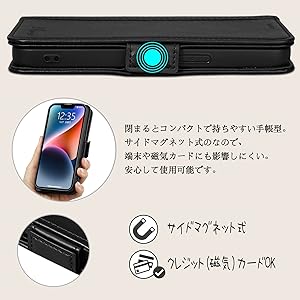 Amazon.co.jp: iPhone 14 ケース 手帳型 MagSafe対応 iPhone14