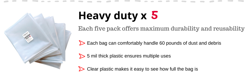 Heavy duty five pack for maximum durability and reusability