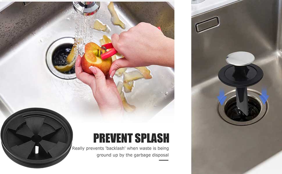 Garbage Disposal Splash Guards, 2Pack 3 1/8" Sink Baffle Food Waste