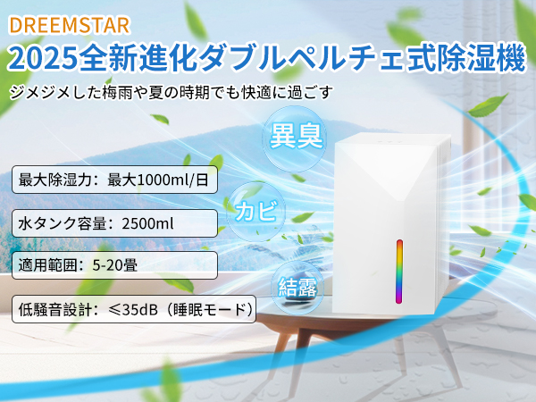 Amazon | 除湿機 小型【2025新モデル＆ダブルペルチェ式&強力