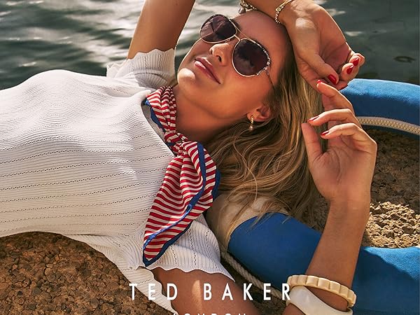 Amazon.com: Ted Baker TWS301 Cat Eye Sunglasses for Women