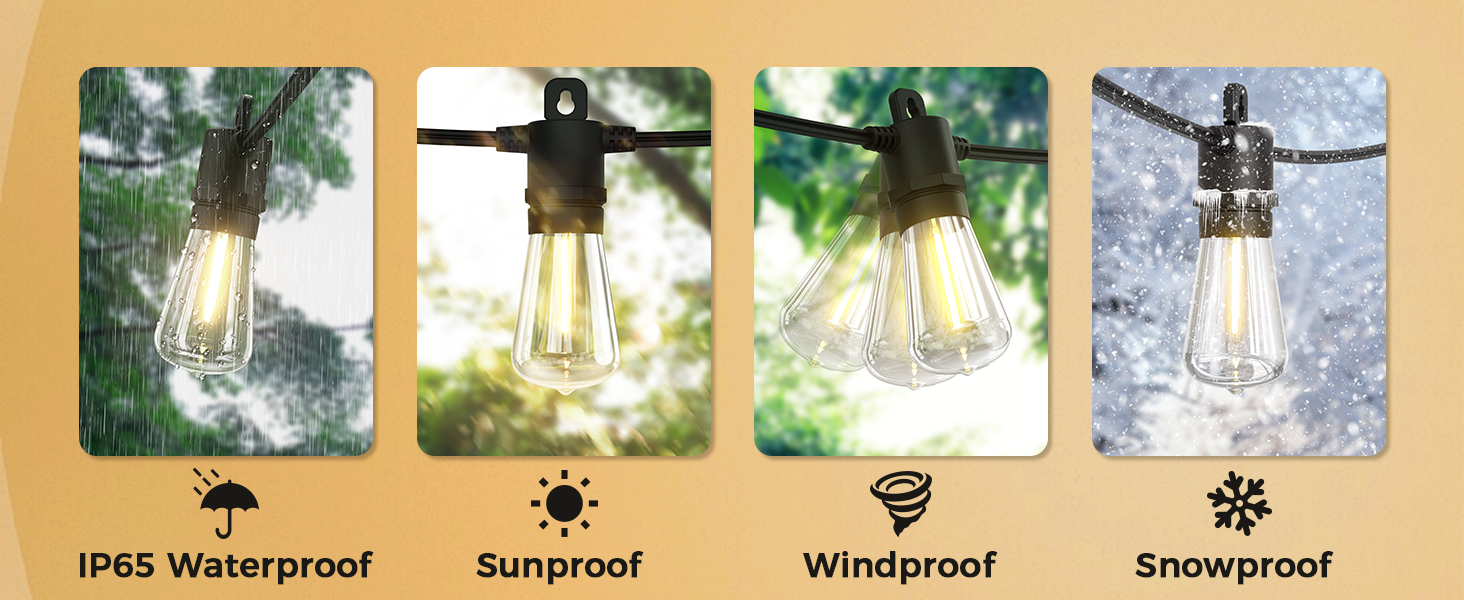led outdoor string lights waterproof back yard lights outdoor waterproof
