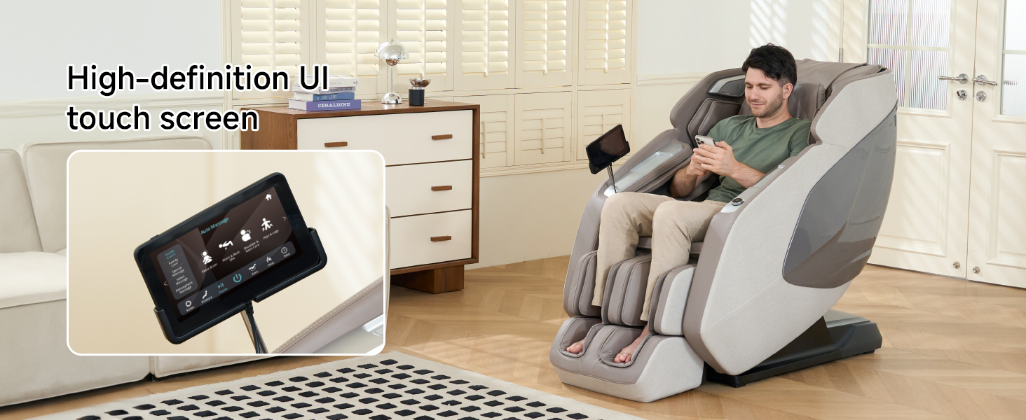 High-definition touchscreen massage chair