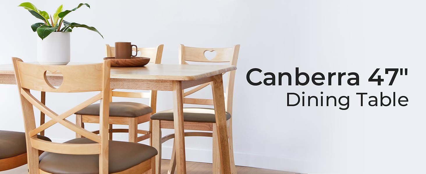 mid century modern oak solid wood wooden rectangular small desk kitchen dining room table set for 4