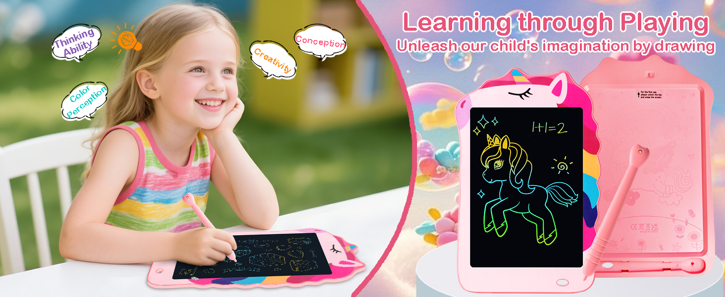 Unicorn Toys LCD Writing Tablet lifestyle