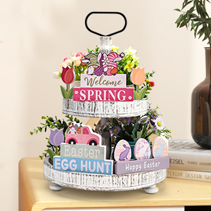Easter Spring Tiered Tray Decor