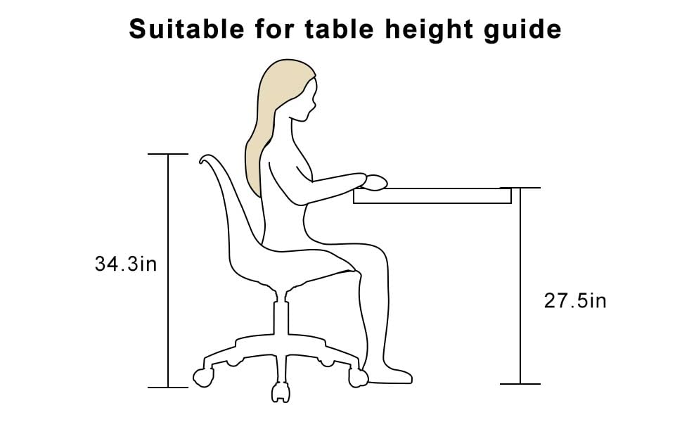 JARKUZ Modern Home Office Desk Chairs, Adjustable 360