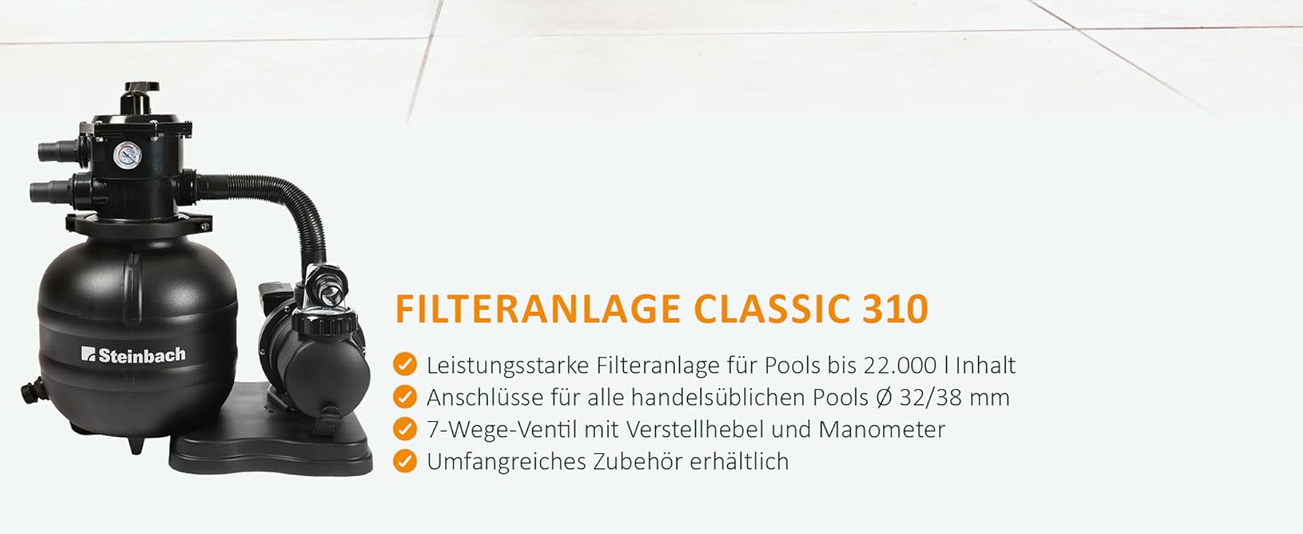 Steinbach Filteranlage Classic 250N, 3,8 m³/h Umwälzleistung, für-invalides-Unterwasserfilter, ideal für Privathaushalte 3ffce8ad E4bd 408a B1fa 40b5174ad2a8. CR0,0,1952,800 PT0 SX1464 V1