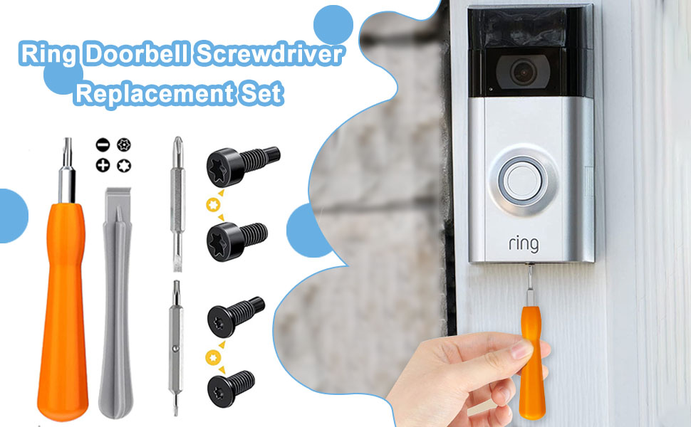 44 Pcs Ring Doorbell Replacement Screwdriver Set, 4 Pcs Screwdriver Bit