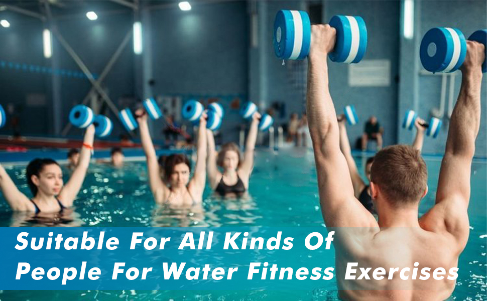 Water Dumbbell Weights,2Pcs Water Aerobics Weights Pool Dumbbells Soft