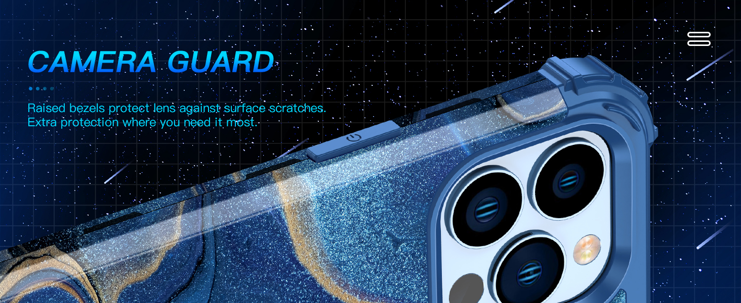 LONTECT for iPhone 13 Pro Max Case Marble Shockproof Heavy