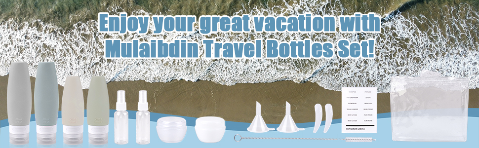 traveling necessities refillable lotion container leak proof squeezable BPA Free reusable