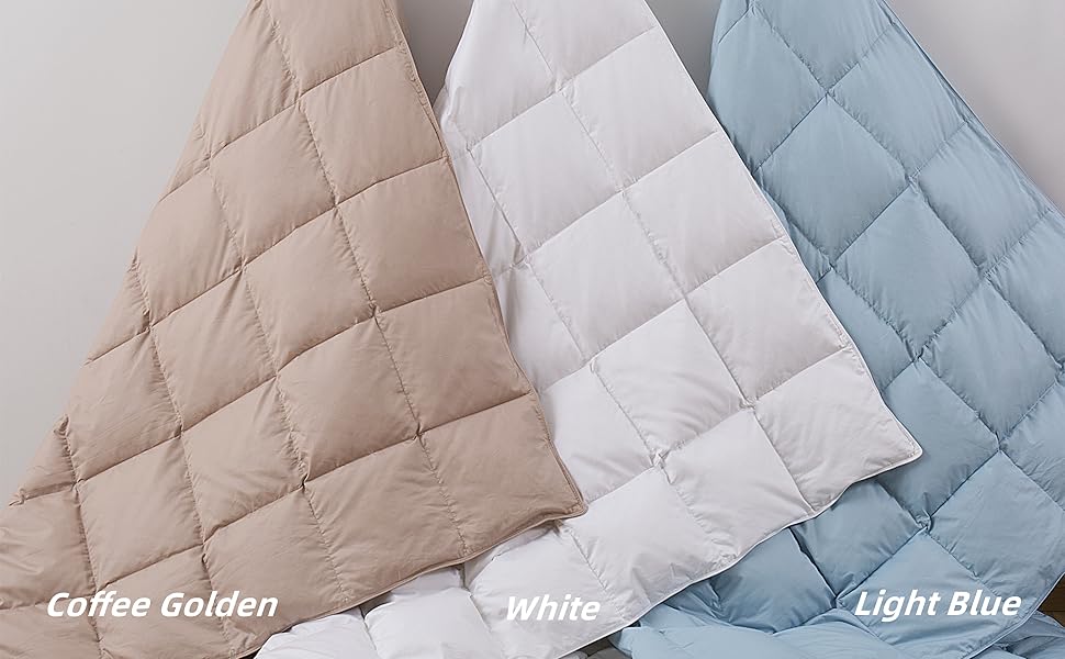 KumiQ Lightweight Down Comforter/Blanket, Cooling Duvet