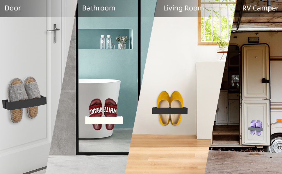 Wall Mounted Shoe Storage Rack 4Pack Adjustable Shoes