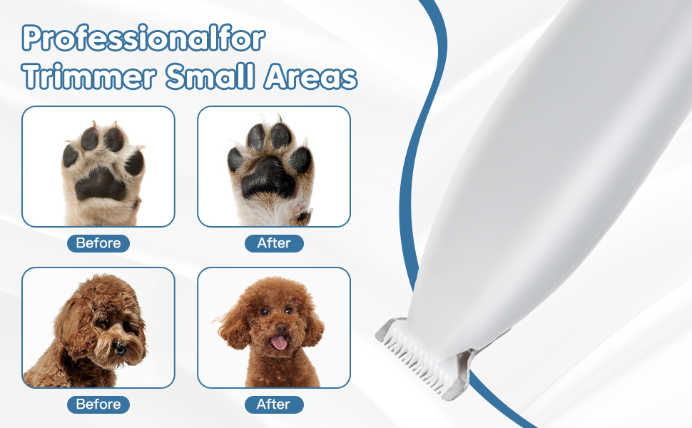 WIKLOO Dog Clipper, Cordless Cat Claw Hair Trimmers, 2 Speed Low Noise Pet Grooming