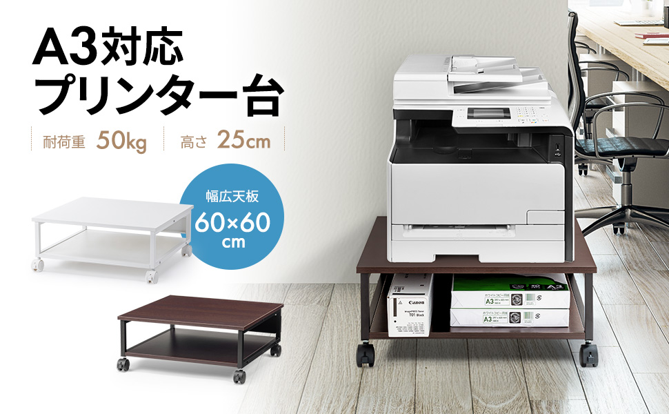 ２台おまとめ Amazon.co.jp: イーサプライ プリンター台 2段 キャスター付き