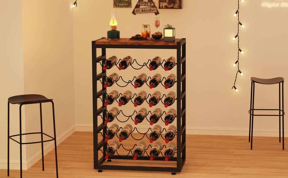 Dripex Wine Rack Freestanding for 30 Bottles, Bottle Rack