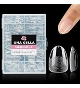 UNA GELLA Extra Short Almond Nail Tips, 312pcs XS Gel Nail Tips Almond Pre-Shaped Half Matte Full...