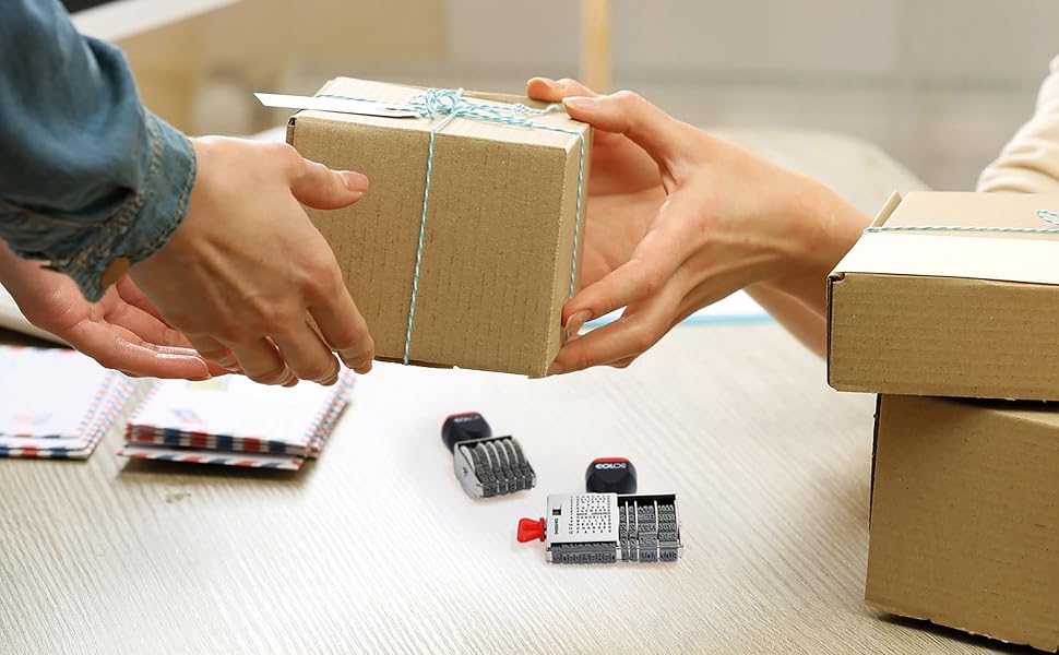 COLOP 04000/WD Tampon dateur avec date en bande de mots et 12 formules