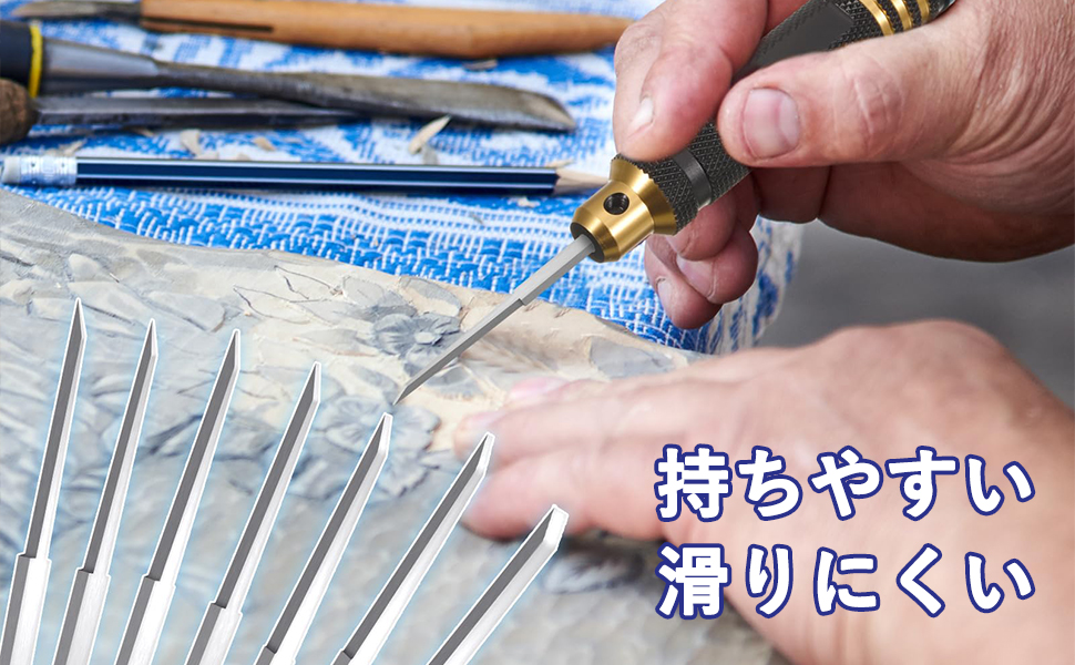 Amazon.co.jp: スジボリ タガネ 彫刻刀 7本セット ガンプラ ミニ