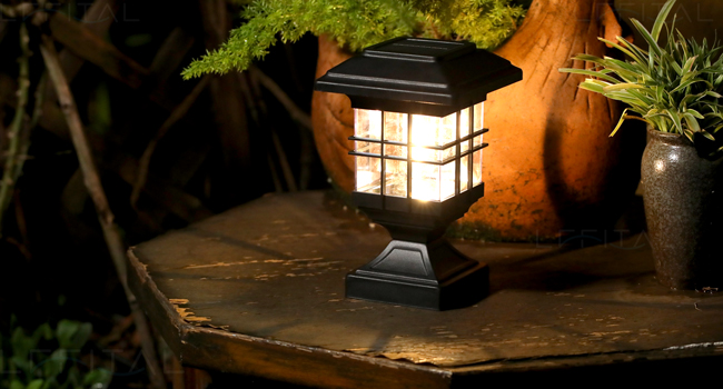 solar post lights
