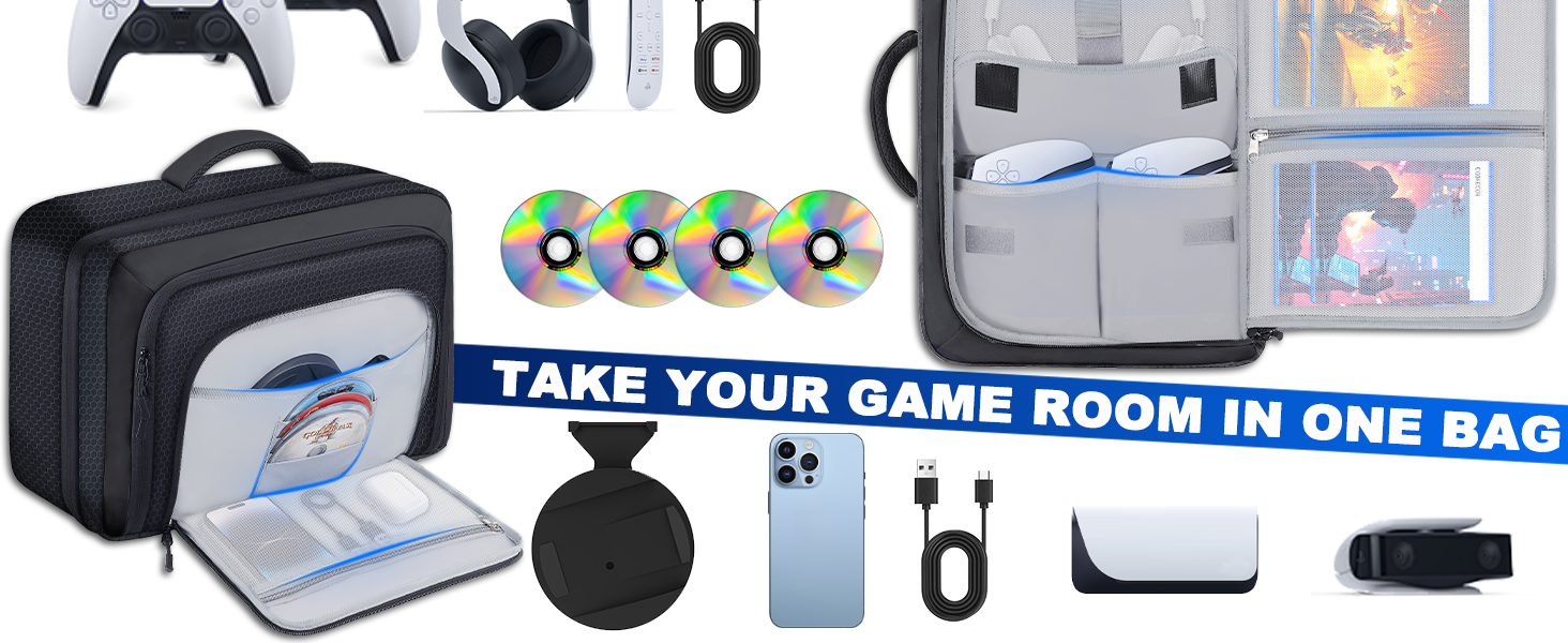 ps5 ps5 slim ps5 pro backpack bag carry case (7)