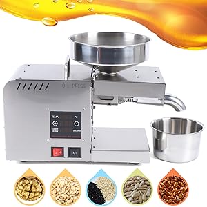 Oil Press Machine 610W Cold/Hot Press Automatic 