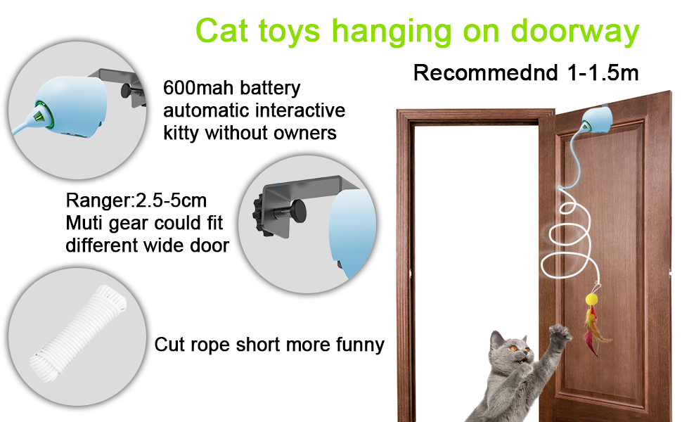 VTSGN Cat Toys Hanging Door Automatic Cat Toy Interactive