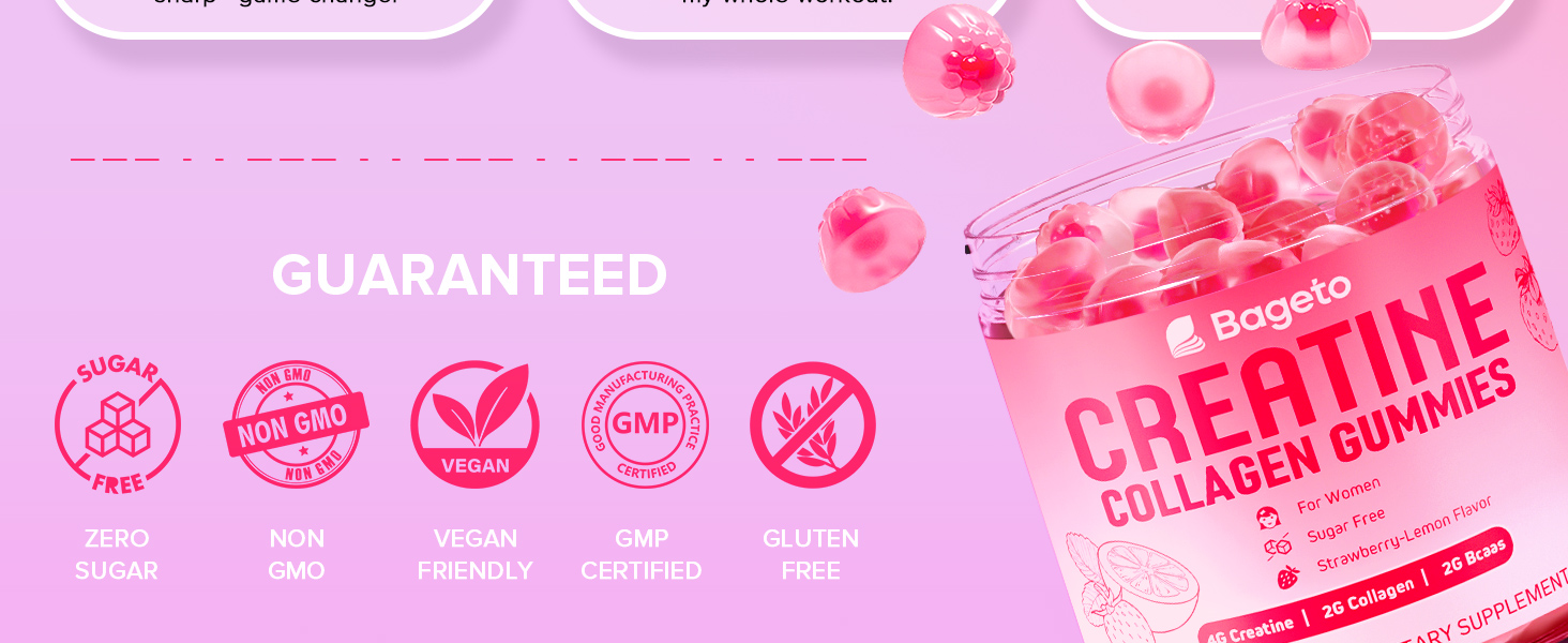 ZERO SUGAR NON GMO VEGAN FRIENDLY GMP CERTIFIED GLUTEN FREE