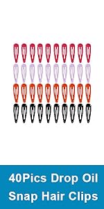 Drop Oil Snap Hair Clips