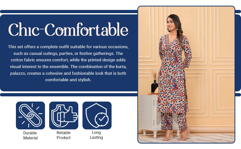 SPN-VAFSC Kurta V-neck With Palazzo 